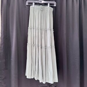 NWT Audrey Parks Chic Light Green Maxi Skirt